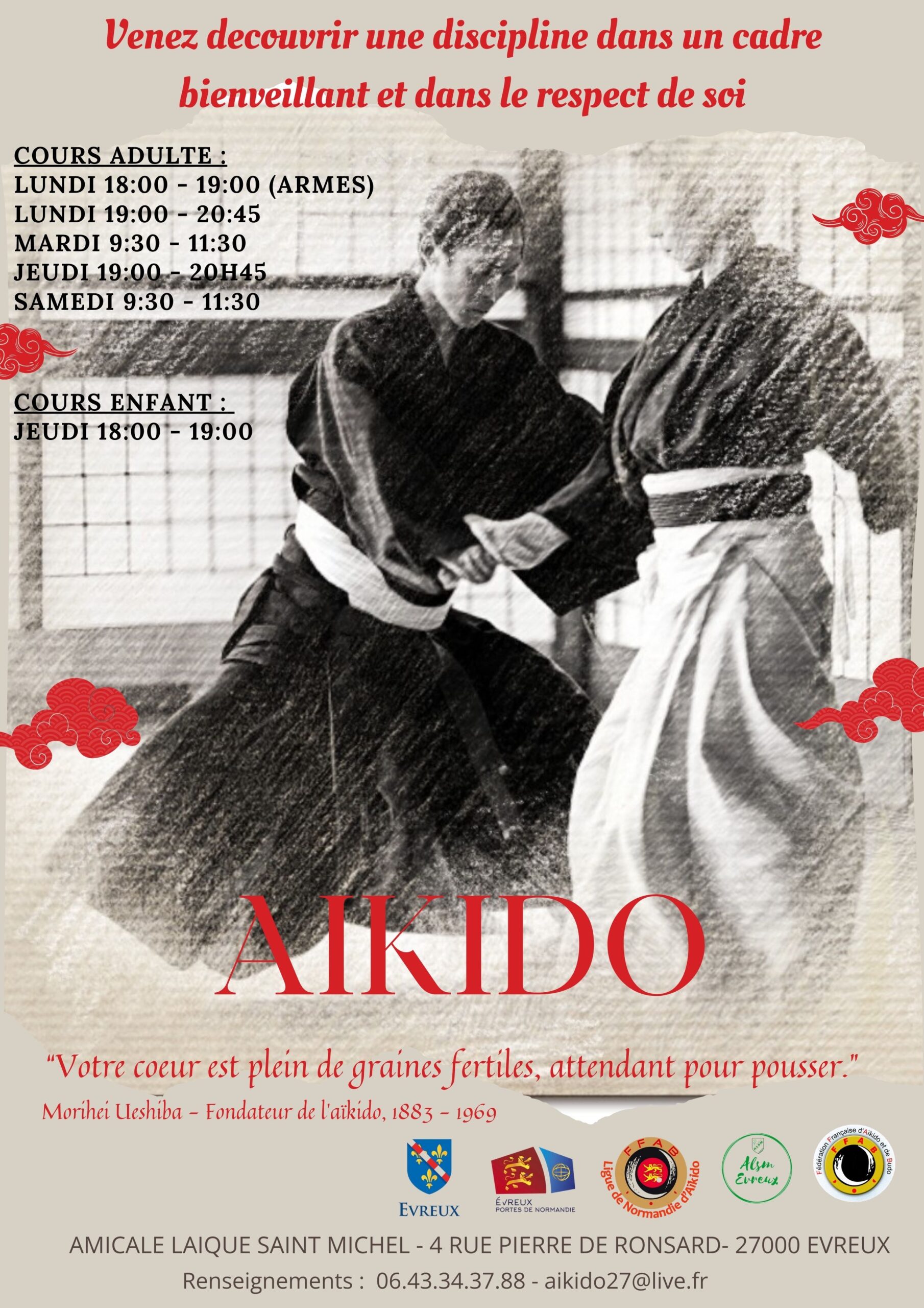 Bienvenue sur le nouveau site de l&rsquo;aïkido club d&rsquo;Évreux !